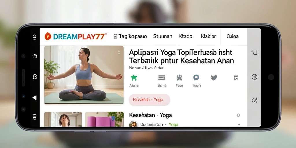Antarmuka <strong>DREAMPLAY77</strong> yang intuitif untuk latihan yoga.