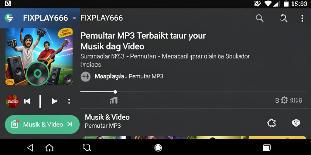 Antarmuka FIXPLAY666 yang sederhana dan intuitif untuk Pemutar MP3.