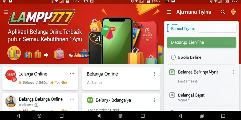 Antarmuka aplikasi LAMPU777 yang user-friendly untuk belanja online.