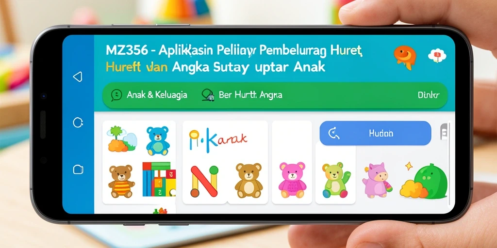 Antarmuka MZ356 yang menarik untuk belajar huruf dan angka.
