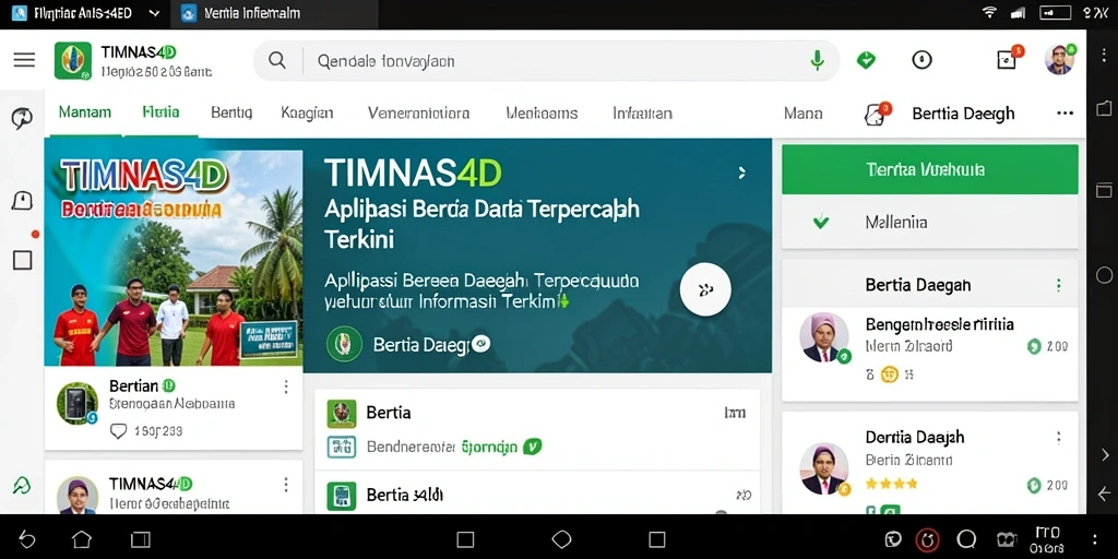 Tampilan antarmuka aplikasi TIMNAS4D yang informatif dan menarik.